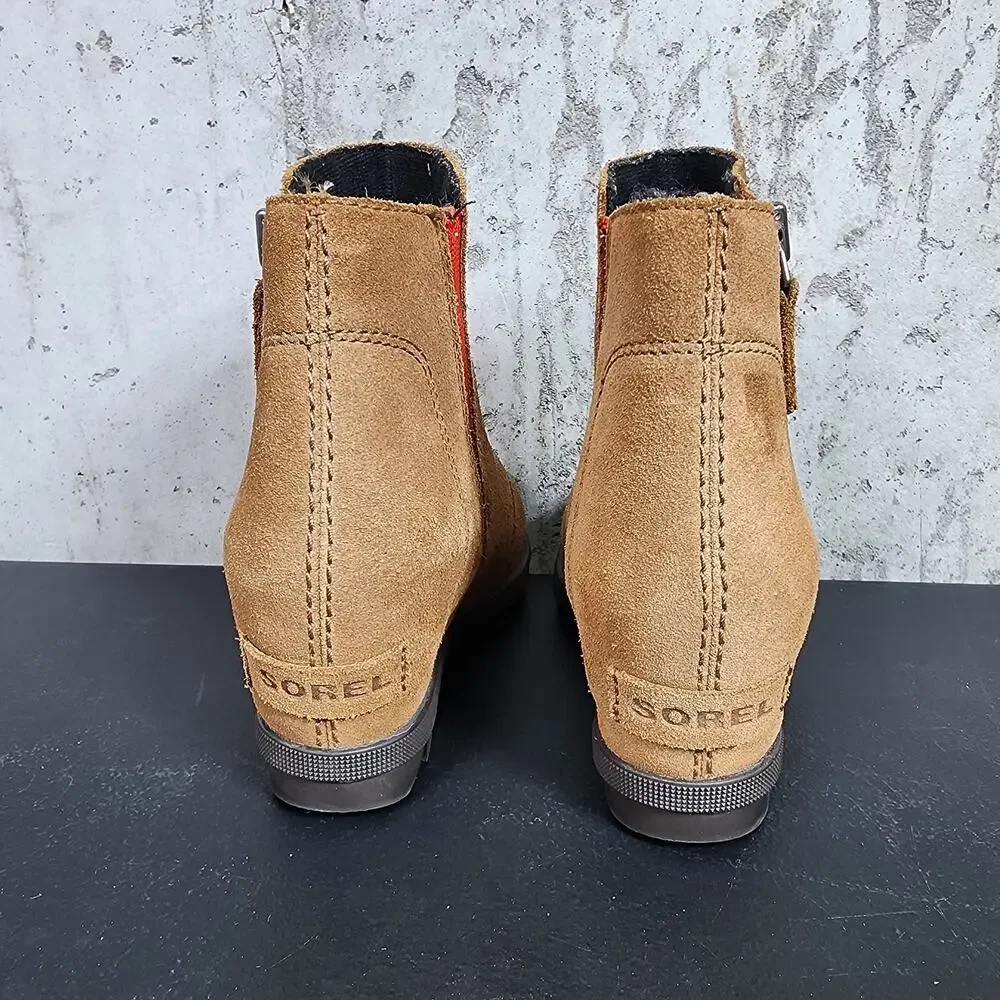 SOREL Joan of Arctic Leather Wedge Boot size us 2 uk 1 eur 33